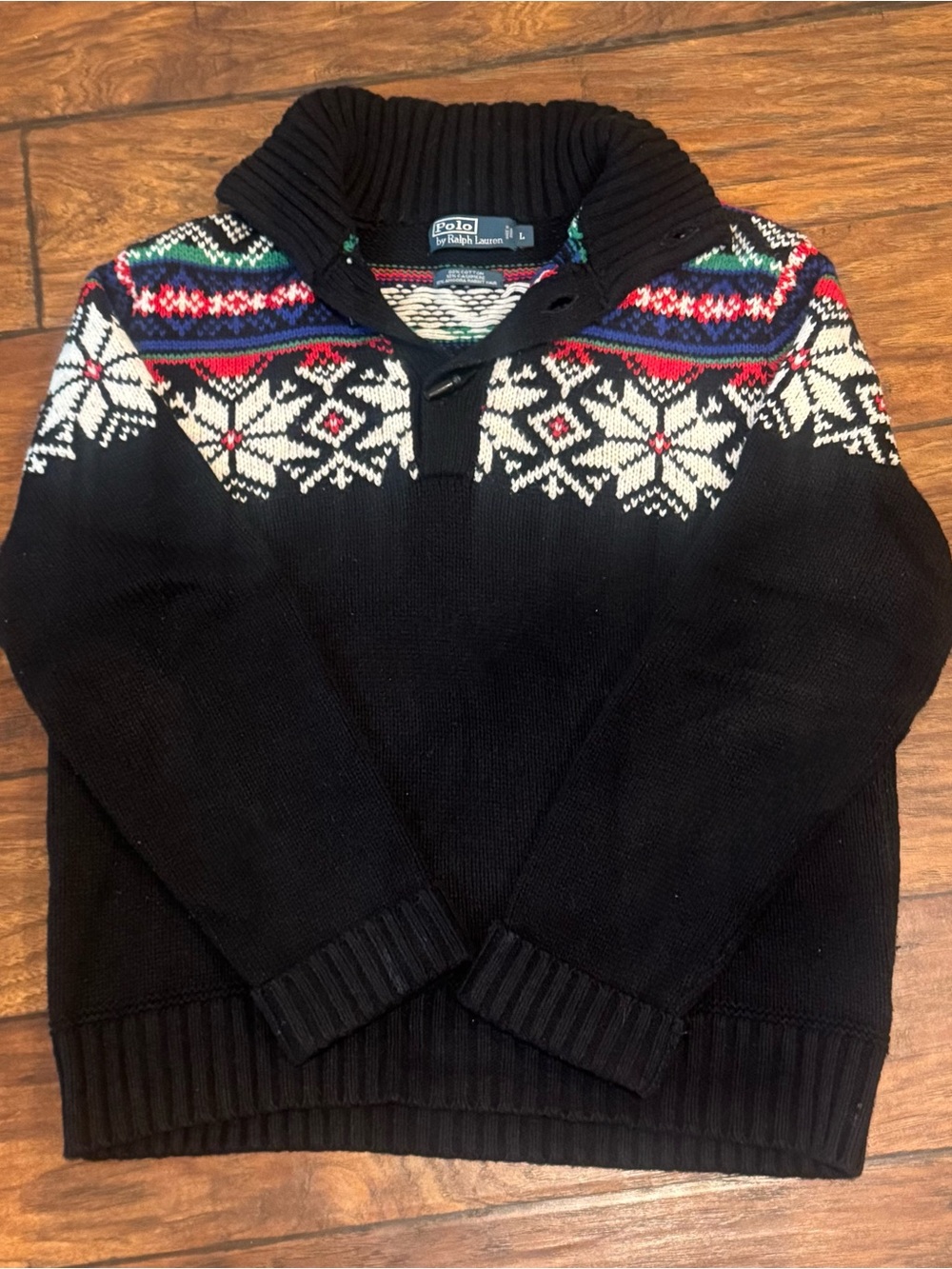 Polo Ralph Lauren Vintage snowflake Neck Nordic Knit L
